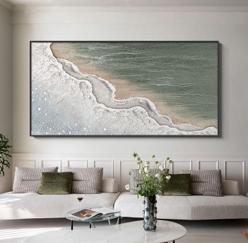 Artworks in 150 Subjects Painting - Beach wave abstract sand 18 wall art minimalism texture